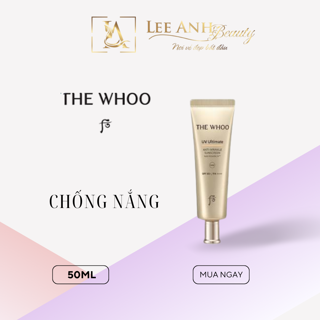 Kem chống nắng Whoo Vàng Anti Wrinkle Sunscreen NAD Power 50ml