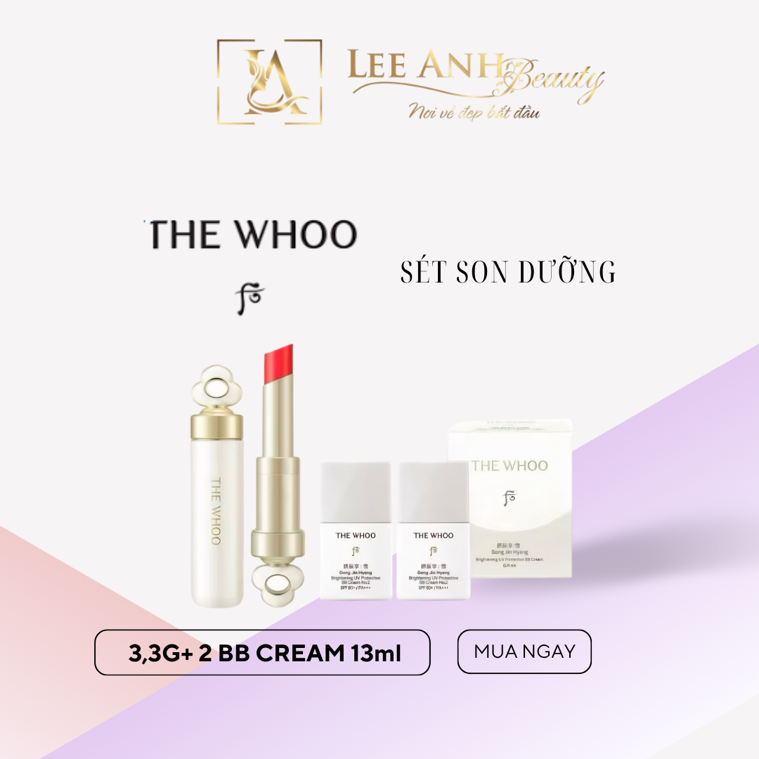 Sét Son dưỡng môi phiên bản nâng cấp THE WHOO ESSENTIAL LIP GLOW BALM