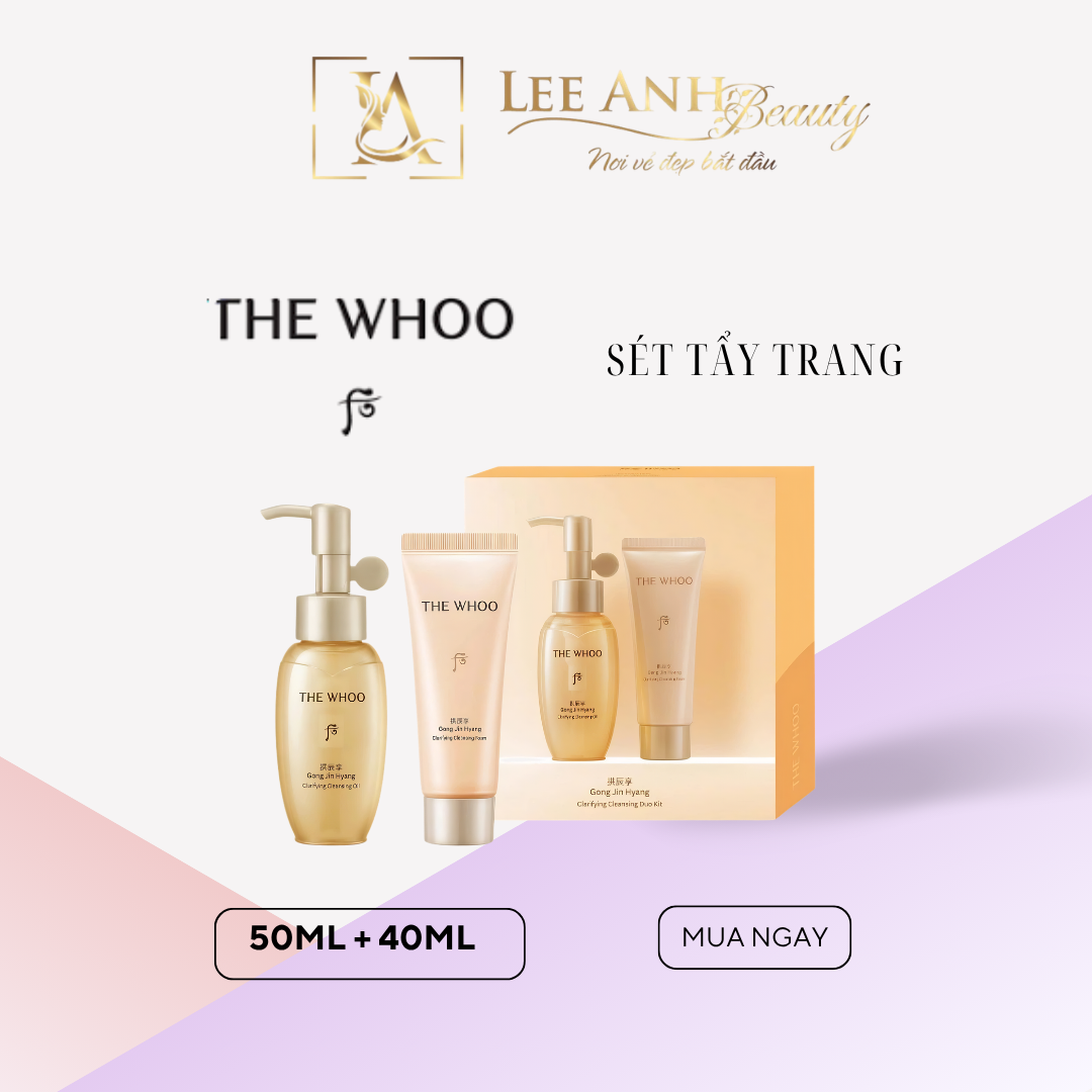 Bộ Làm Sạch Whoo Gongjinhyang Clarifying Cleansing Duo Kit