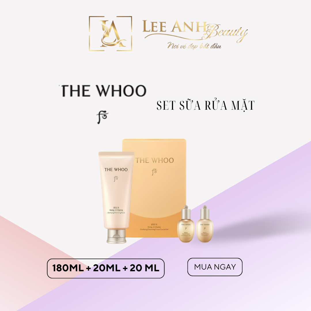 Bộ Sữa rửa mặt Whoo Gongjinhyang Clarifying Facial Foam Cleanser Special Set