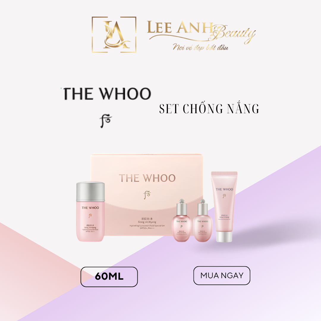 ộ Kem Chống Nắng Whoo Gongjinhyang Soo Vital Hydrating Suncreen Fluid Special Set