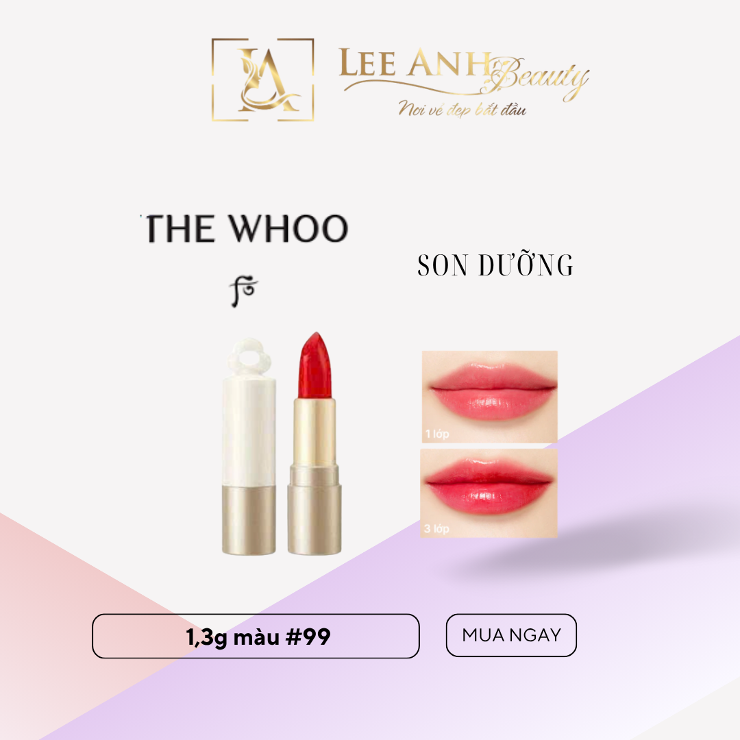 Son Dưỡng Môi Mini Đông Y Whoo Essential Lip Glow Balm Bloomred No99